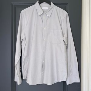 Men’s Everlane Standard Fit Japanese Oxford Shirt - Gray Sz L